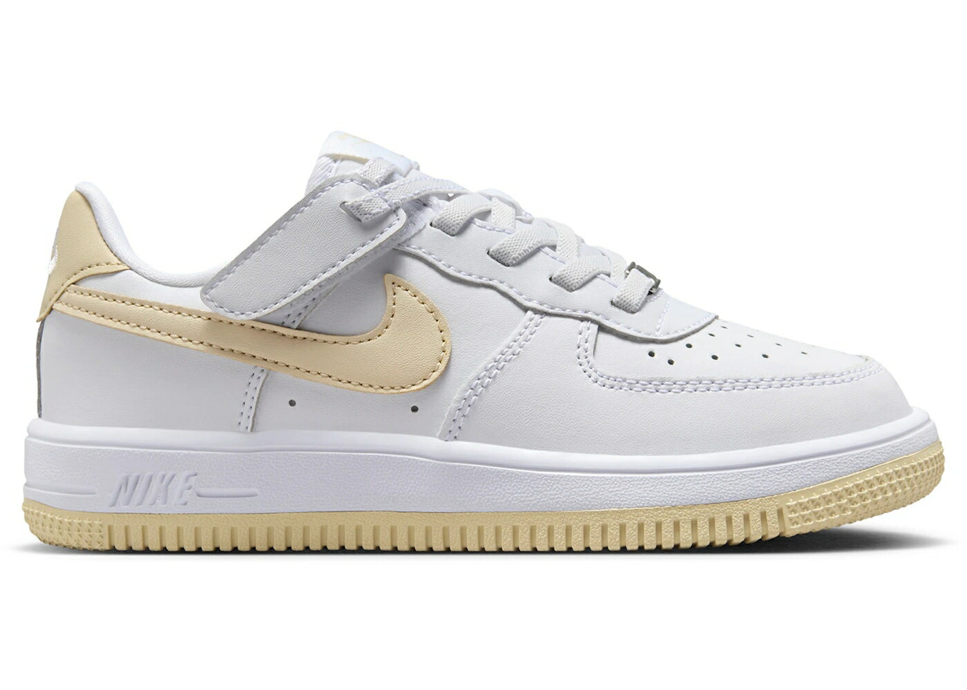 ナイキ 白いこと 白いこと カーキ お坊っちゃん キッズ NIKE FORCE 1 LOW EASYON WHITE LIGHT KHAKI (なおなお書き) / WHITE WHITE LIGHT KHAKI もの言う花 マタニティ スニーカー