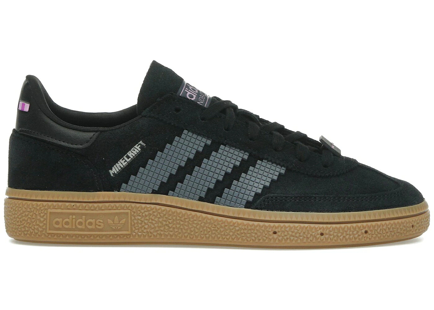 アディダス ハンドボール スペシアル コア 黒色 ブラック ジュニア キッズ ADIDAS HANDBALL SPEZIAL MINECRAFT ENDERMAN (GS) / CORE BLACK SUPPLIER COLOUR GUM ベビー マタニティ スニーカー|スニケス