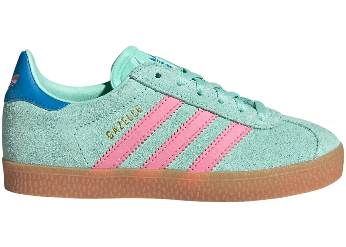 アディダス ガゼル ピンク 青色 ブルー ジュニア キッズ ADIDAS GAZELLE CLEAR MINT BLISS PINK BRIGHT BLUE (PS) / CLEAR MINT BLISS PINK BRIGHT ベビー マタニティ スニーカー