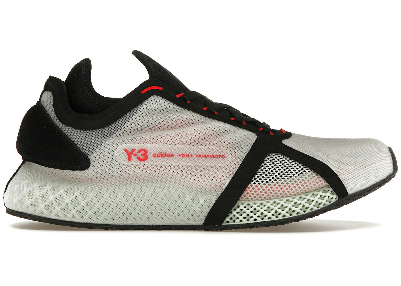 アディダス 黒色 ブラック 赤 レッド スニーカー メンズ ADIDAS Y-3 RUNNER 4D IOW BLISS / BLISS BLACK RED｜スニケス