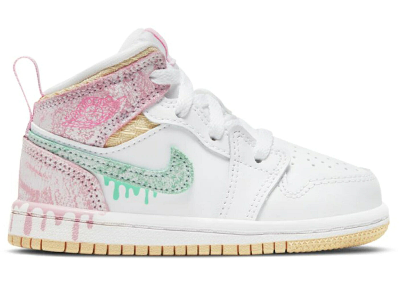 ナイキ ジョーダン ミッド 皮膚軟化剤 白いこと 白いこと クリーム お坊っちゃん キッズ JORDAN 1 MID SE ICE CREAM (TD) / WHITE ARCTIC PUNCH PALE VANILLA