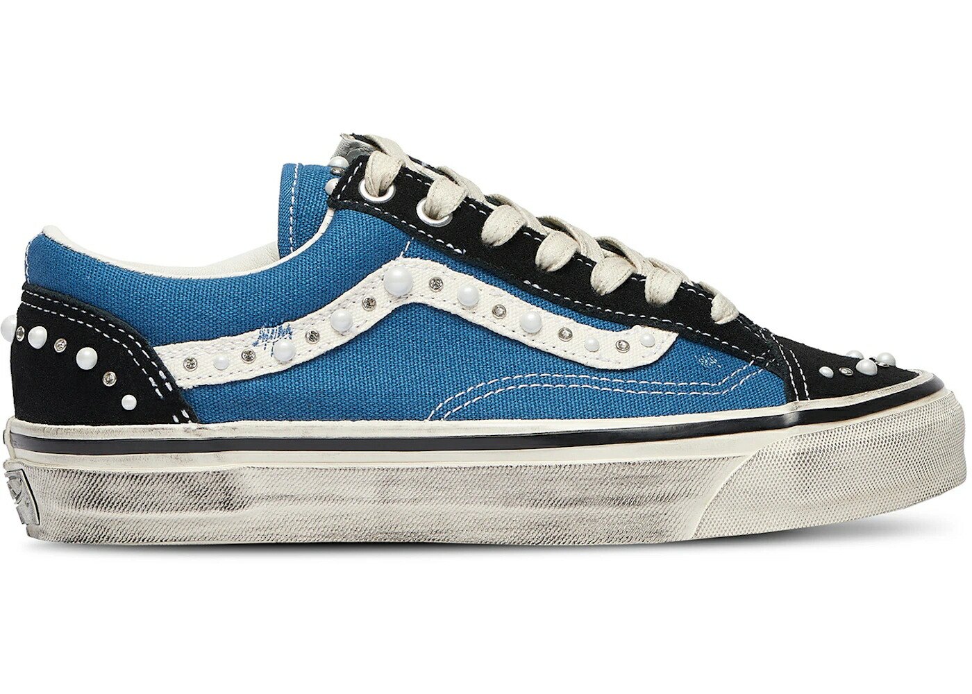 ヴァンズ バンズ 黒色 ブラック 紺色 ネイビー オールドスクール スニーカー メンズ VANS LX OLD SKOOL 36 PEARLIZED PACK BLACK NAVY / BLACK NAVY