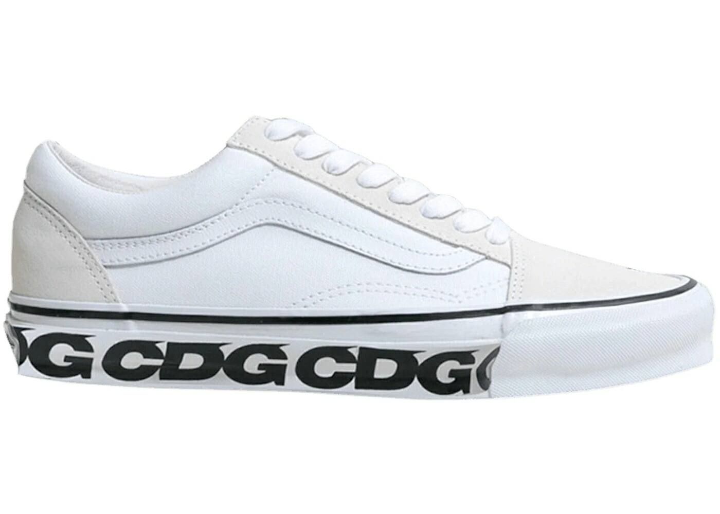 ヴァンズ バンズ 白色 ホワイト 黒色 ブラック オールドスクール スニーカー メンズ VANS OLD SKOOL COMMES DES GARCONS WHITE / WHITE WHITE BLACK