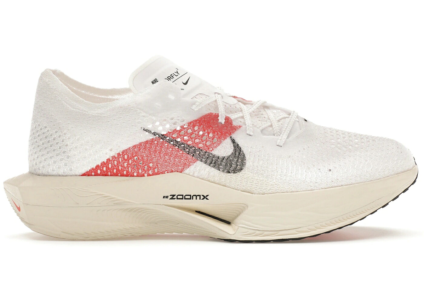 ナイキ 白いこと 白いこと 赤 赤いこと スニーカー メンズ NIKE ZOOMX VAPORFLY 3 EK ELIUD KIPCHOGE PARIS 5K / WHITE CHILE RED COCONUT MILK
