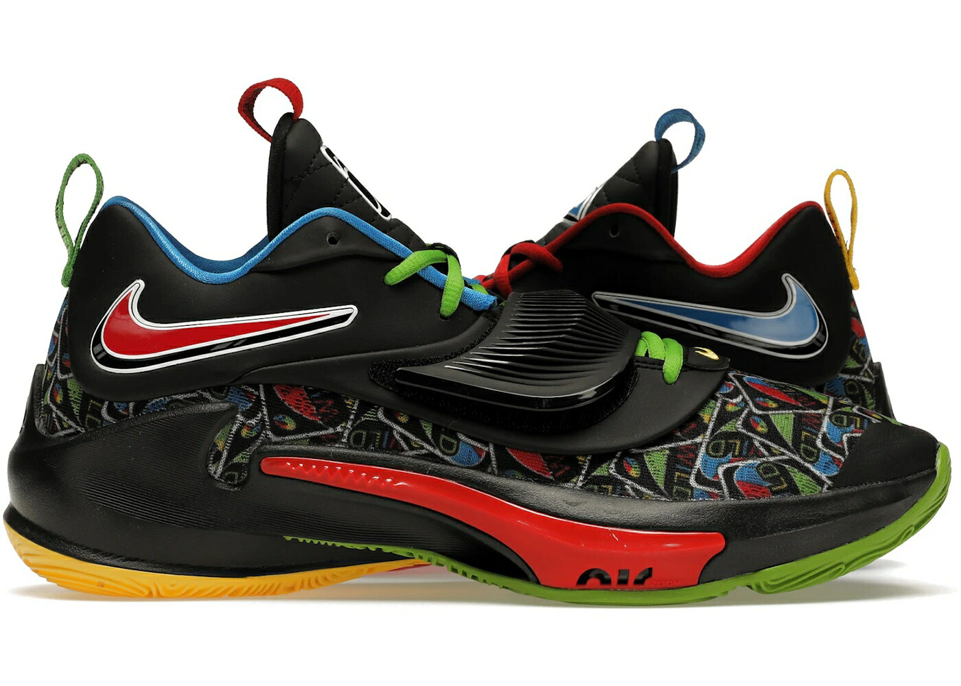 ナイキ ズーム 黒色 ブラック 緑 グリーン 青色 ブルー ズームフリーク スニーカー メンズ NIKE ZOOM FREAK 3 NRG UNO FACE IT / BLACK GREEN BLUE