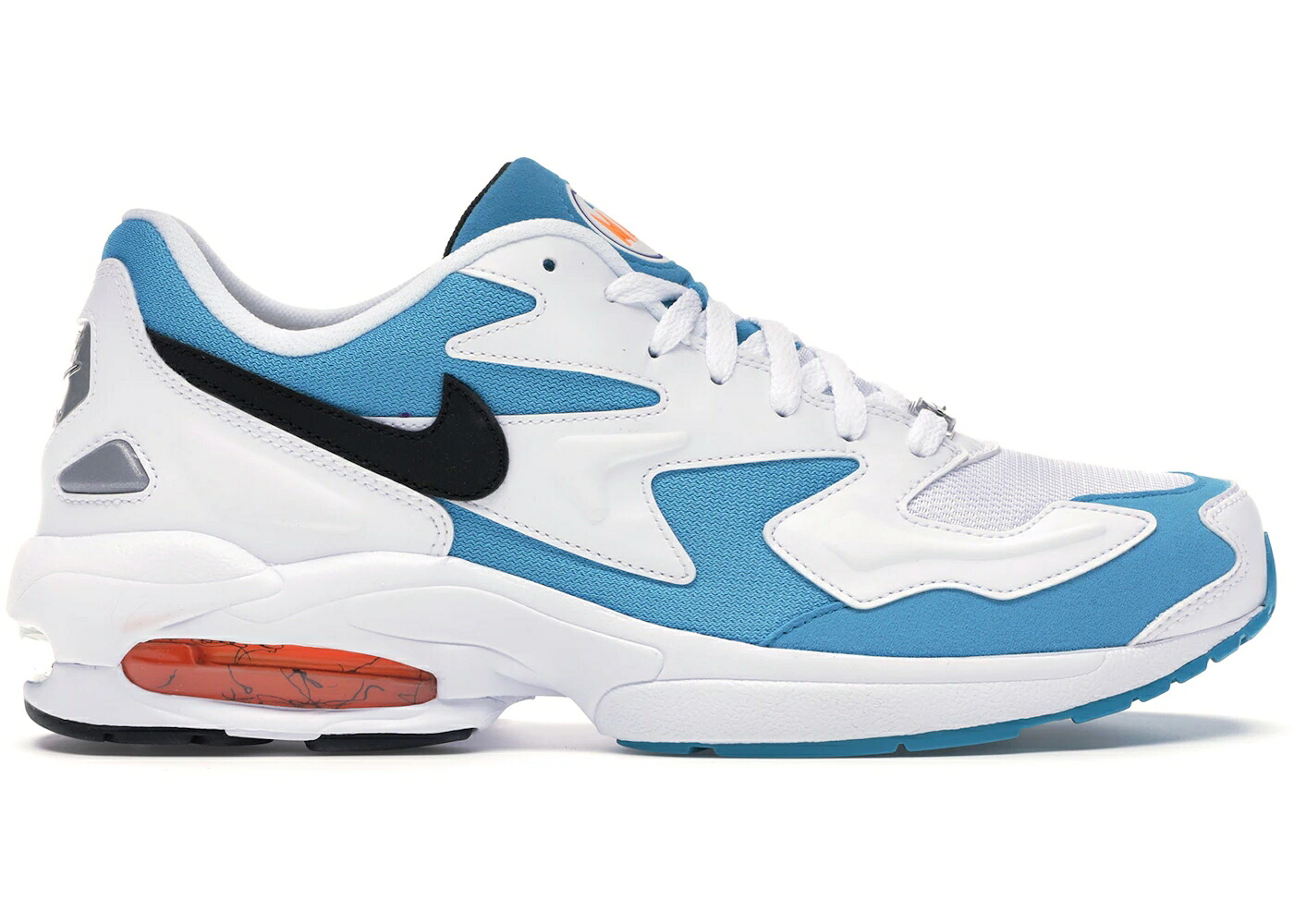 ナイキ 青味 青み 白いこと 白いこと 黒いこと 黒いこと レーザ エア湖マックス2 スニーカー メンズ NIKE AIR MAX2 LIGHT BLUE LAGOON / WHITE BLACK BLUE LAGOON LASER