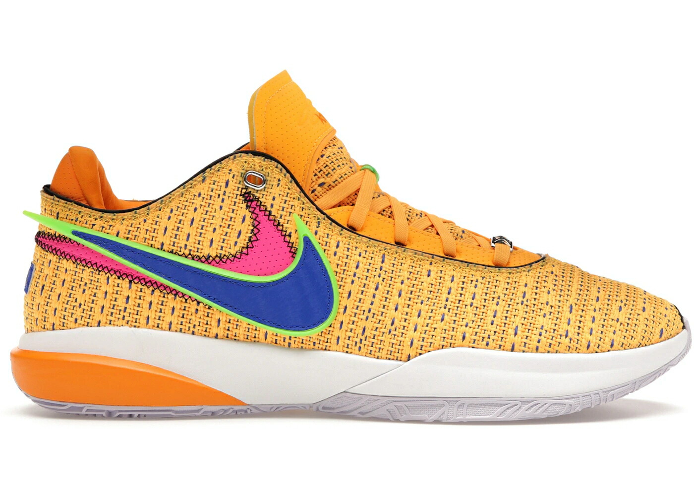 ナイキ レブロン レーザ 橙 オレンジ色 青み 青色 スニーカー メンズ NIKE LEBRON 20 LASER ORANGE / LASER ORANGE RACER BLUE HYPER