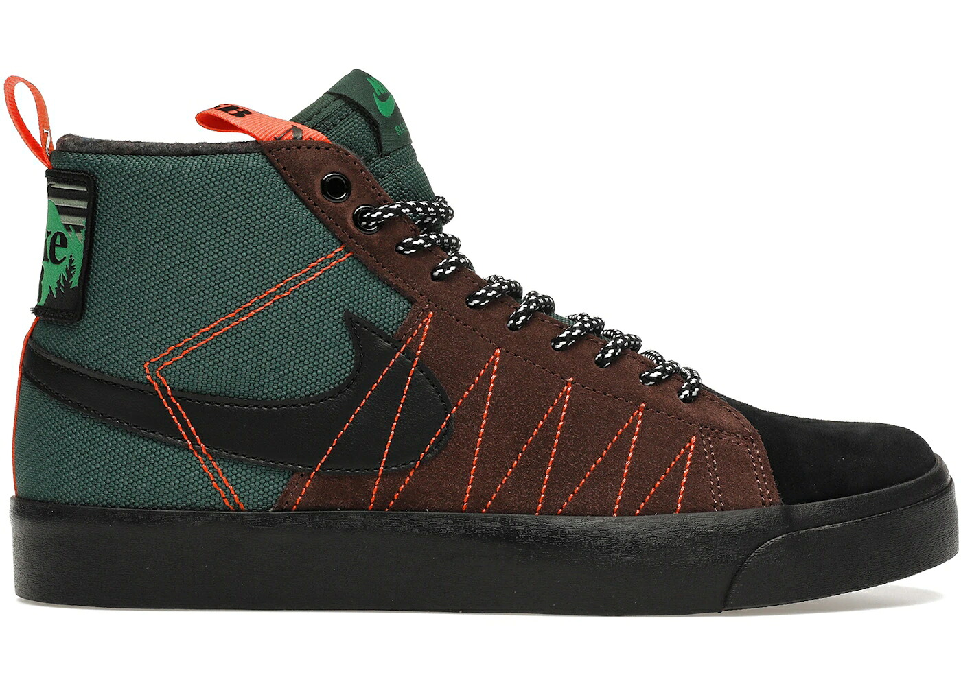ナイキ エスビー ズーム ブレイザー ミッド 緑 グリーン 黒色 ブラック 白色 ホワイト スニーカー メンズ NIKE SB ZOOM BLAZER MID PRM NOBLE GREEN / NOBLE GREEN BLACK WHITE SAFETY