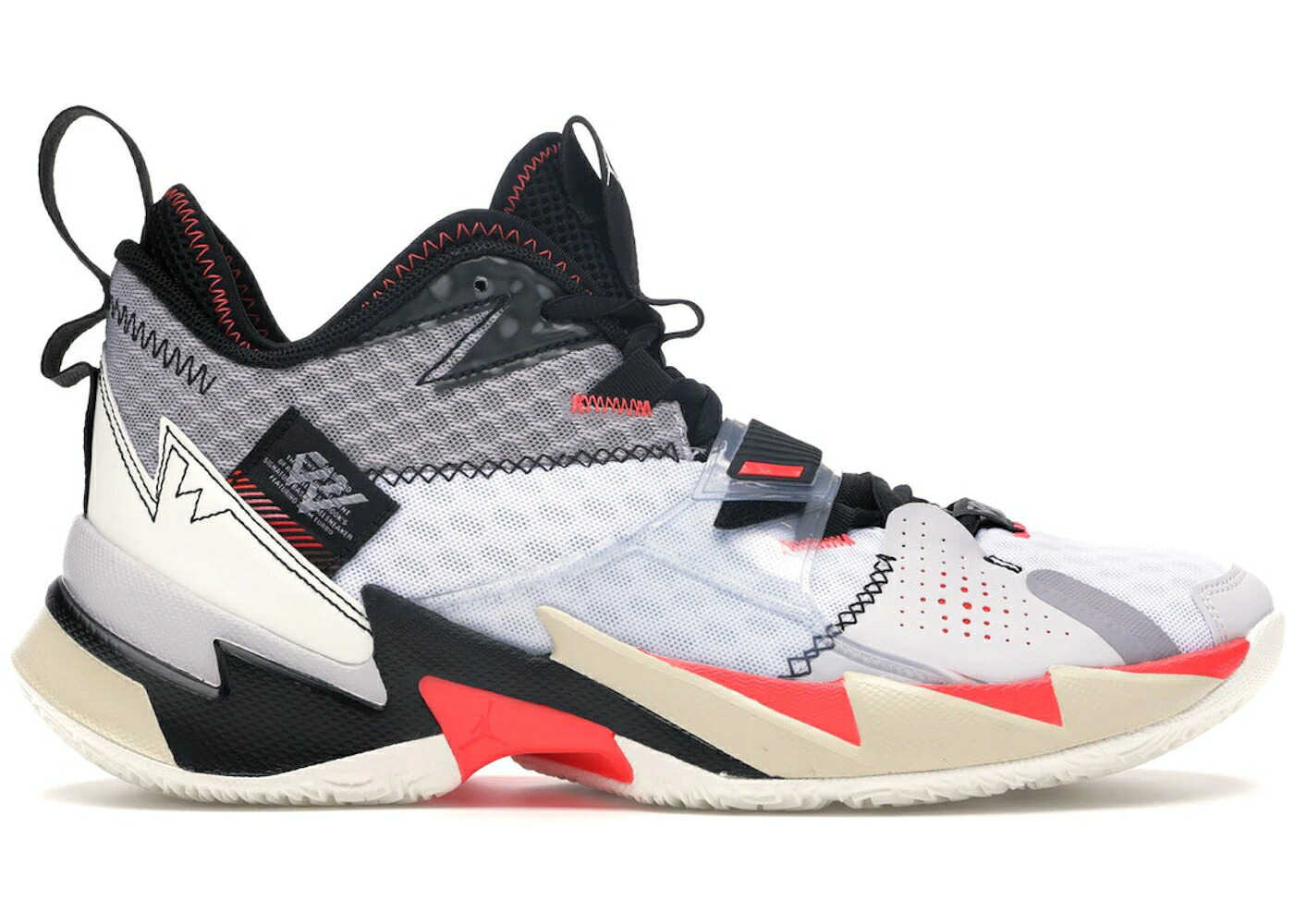 ナイキ ジョーダン 白色 ホワイト クリムゾン 黒色 ブラック ZER0.3 スニーカー メンズ JORDAN WHY NOT WHITE BRIGHT CRIMSON BLACK / WHITE BRIGHT CRIMSON BLACK｜スニケス
