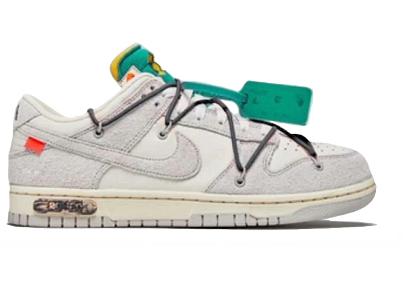 ナイキ ダンク 象牙色 薄墨色 薄墨色 ダンクロー スニーカー メンズ NIKE DUNK LOW OFF-WHITE LOT 20 / SAIL NEUTRAL GREY GRIDIRON