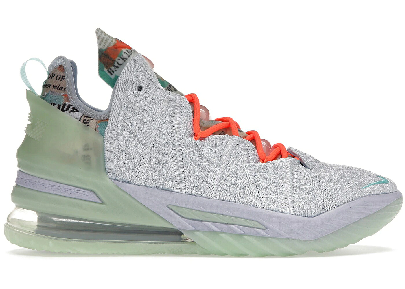 ナイキ レブロン 青色 ブルー 橙 オレンジ スニーカー メンズ NIKE LEBRON 18 DIANA TAURASI GOAT VISION / BLUE TINT GHOST TOTAL ORANGE|スニケス
