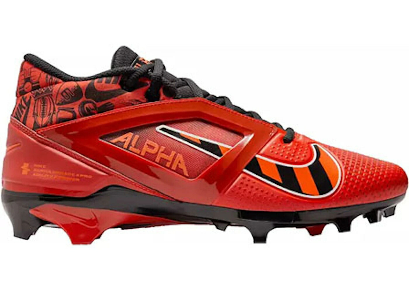 ナイキ アルファ プロ 赤 レッド 黒色 ブラック スニーカー メンズ NIKE ALPHA MENACE 4 PRO PICANTE RED BLACK / PICANTE RED BRIGHT MANDARIN
