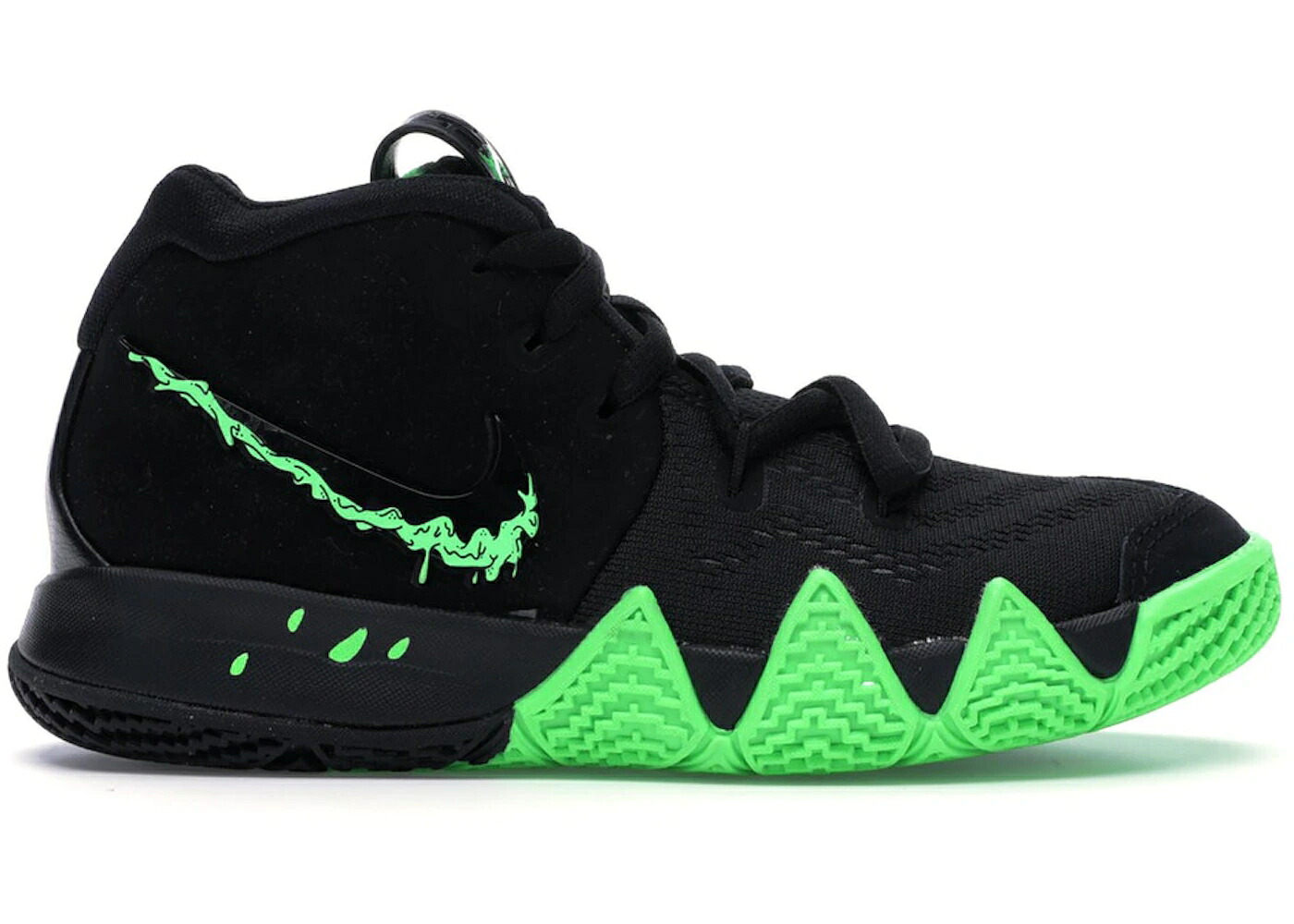 ナイキ カイリー 黒色 ブラック 緑 グリーン ジュニア キッズ NIKE KYRIE 4 HALLOWEEN (PS) / BLACK RAGE GREEN ベビー マタニティ スニーカー|スニケス