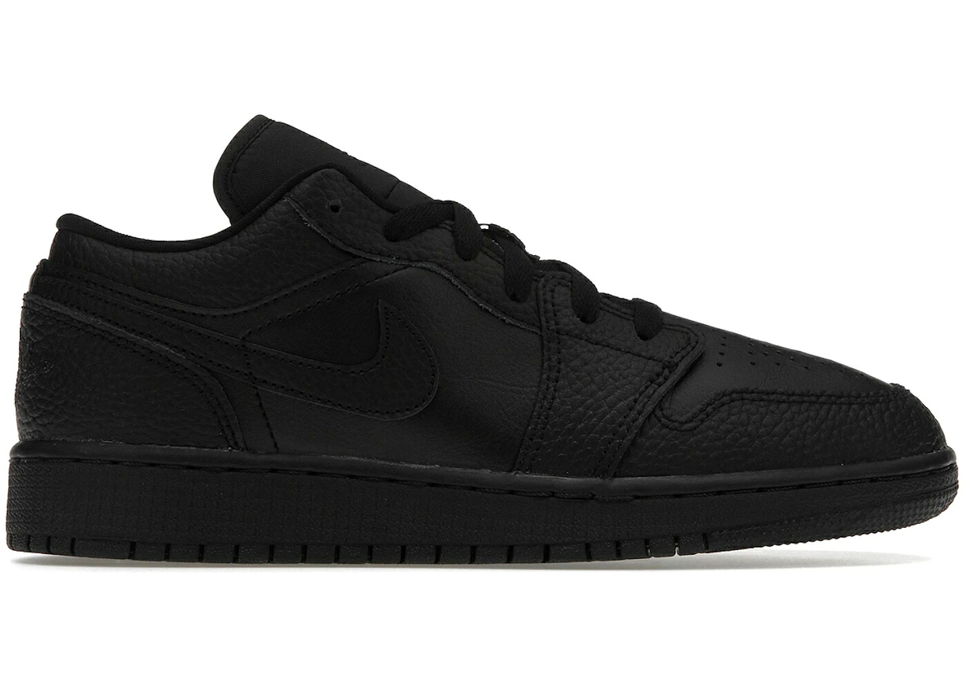 ナイキ ジョーダン なめし革 黒いこと 黒いこと 御坊っちゃん キッズ JORDAN 1 LOW TUMBLED LEATHER BLACK (GS) / BLACK BLACK BLACK もの言う花 マタニティ スニーカー キッズファッション-靴