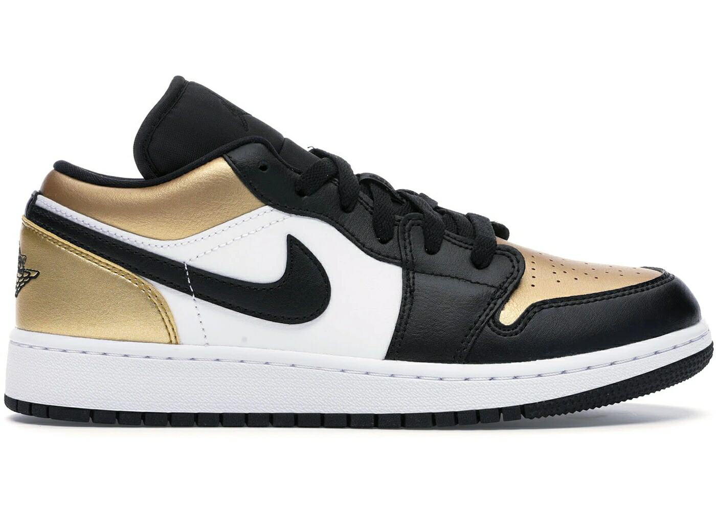 ナイキ ジョーダン ゴールド 黒いこと 黒いこと 白いこと 白いこと お坊っちゃん キッズ JORDAN 1 LOW GOLD TOE (GS) / METALLIC GOLD BLACK WHITE もの言う花 マタニティ スニーカー