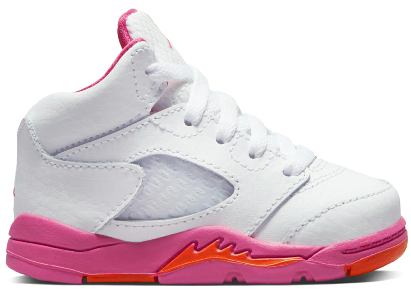 ナイキ ジョーダン 橙 オレンジ色 白いこと 白いこと お坊っちゃん キッズ JORDAN 5 RETRO WNBA PINKSICLE SAFETY ORANGE (TD) / WHITE PINKSICLE SAFETY ORANGE