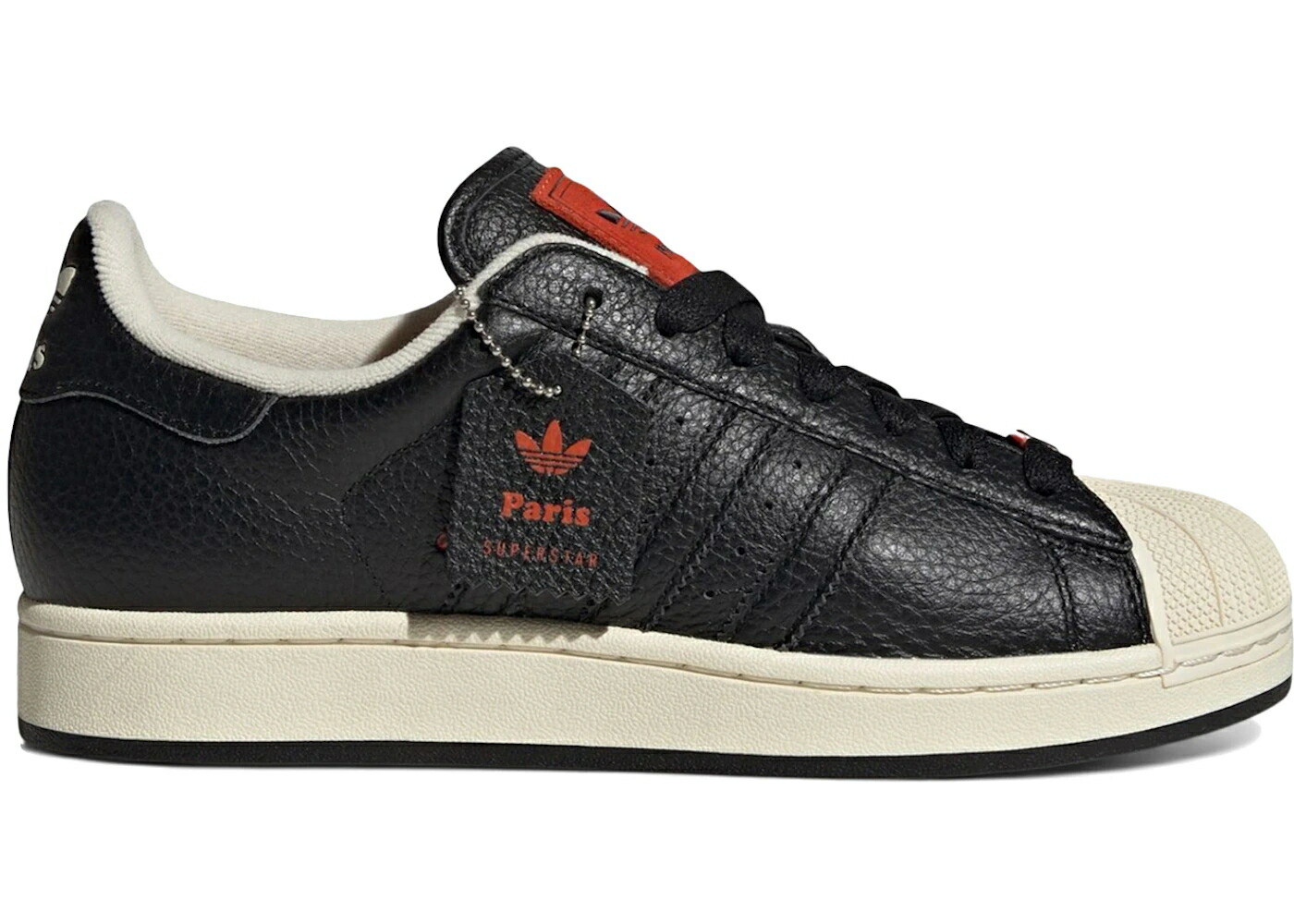 アディダス スーパースター コア 黒色 ブラック クリーム スニーカー メンズ ADIDAS SUPERSTAR PARIS / CORE BLACK CORE BLACK CREAM