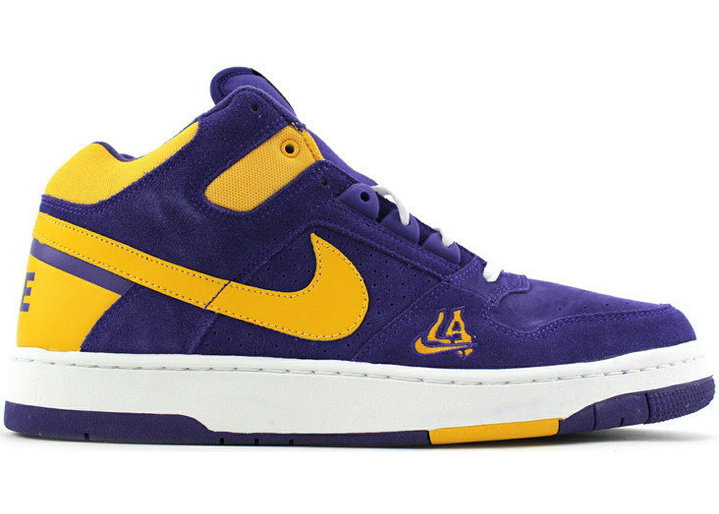 ナイキ 天使の都市 レイカーズ 厚地の外套 紫 パープル スニーカー メンズ NIKE DELTA FORCE 3/4 天使の都市 LAKERS / COURT PURPLE DEL SOL