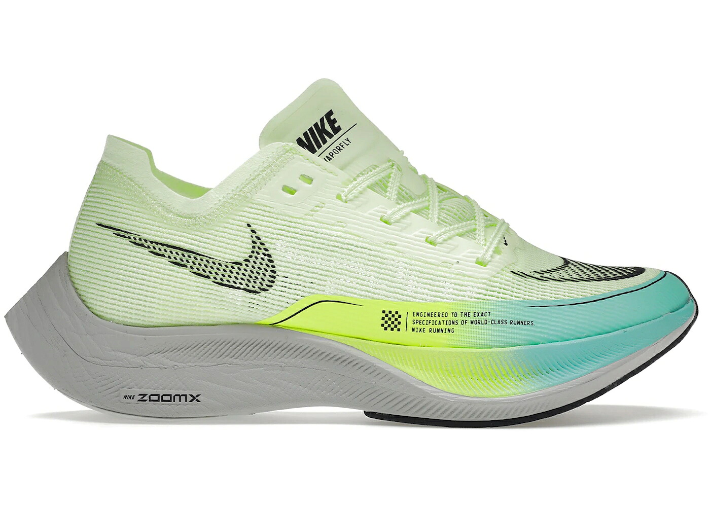 ナイキ 黒いこと 黒いこと 活動的 NEXT% WOMEN\u0027S スニーカー レディース NIKE ZOOMX VAPORFLY 2 BARELY VOLT TURQUOISE (WOMEN\u0027S) / BARELY VOLT BLACK DYNAMIC