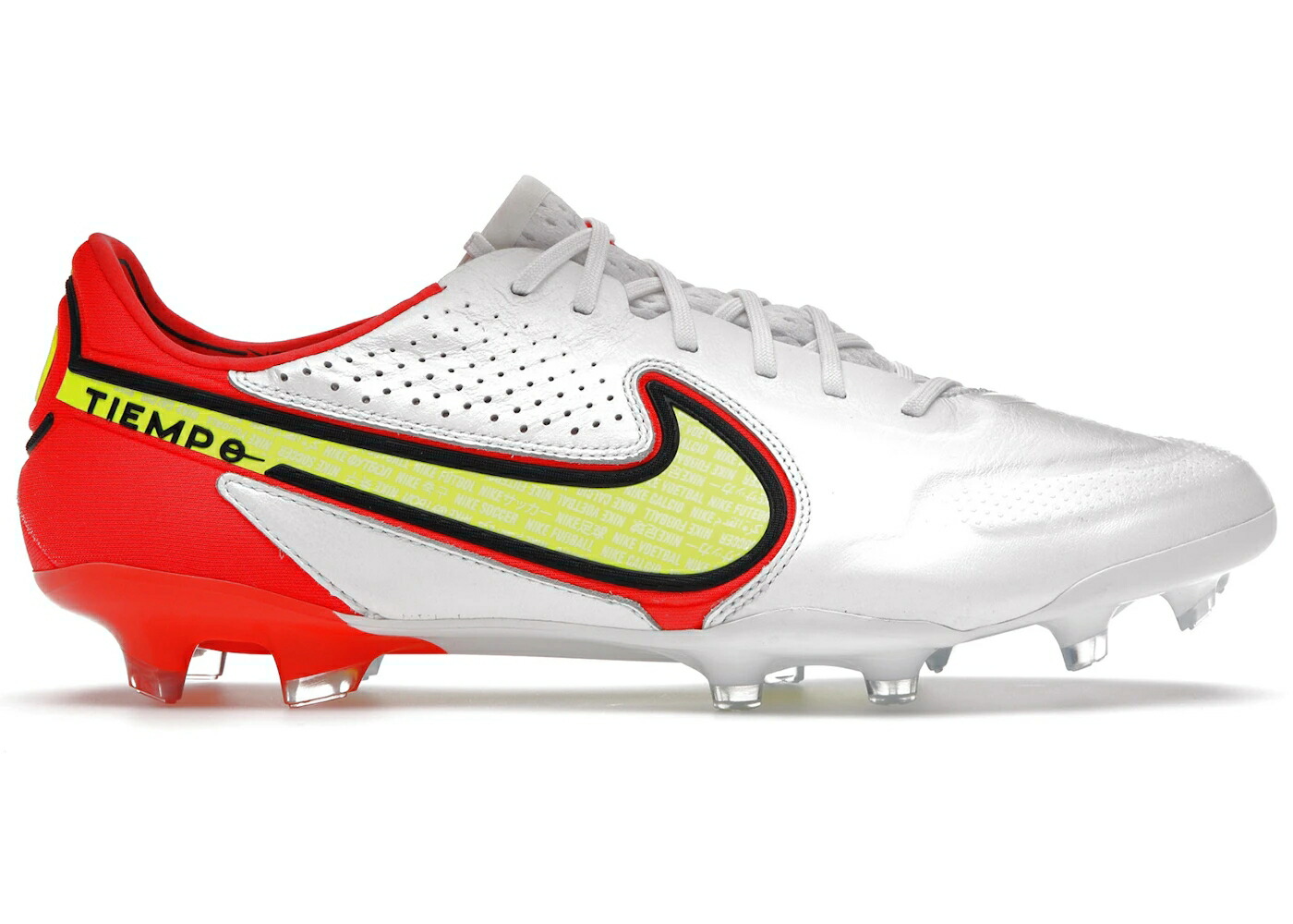 ナイキ ティエンポ 先祖伝承 エリート 白いこと 白いこと クリムゾン スニーカー メンズ NIKE TIEMPO LEGEND 9 ELITE FG WHITE BRIGHT CRIMSON VOLT / WHITE BRIGHT CRIMSON VOLT