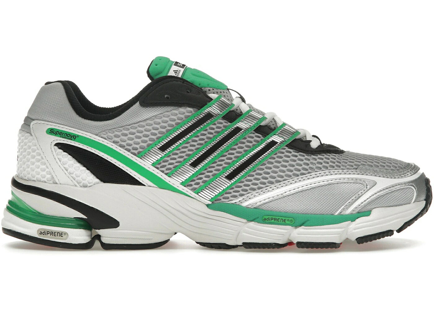 アディダス スーパーノバ ノヴァ 銀色 シルバー コア 黒色 ブラック 緑 グリーン スニーカー メンズ ADIDAS SUPERNOVA CUSHION 7 MATTE SILVER CORE BLACK SURF GREEN / MATTE SILVER CORE BLACK SURF