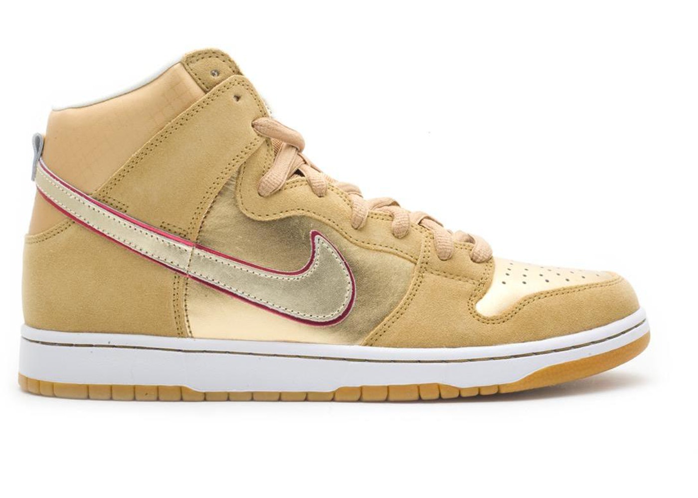 nike dunk high gold