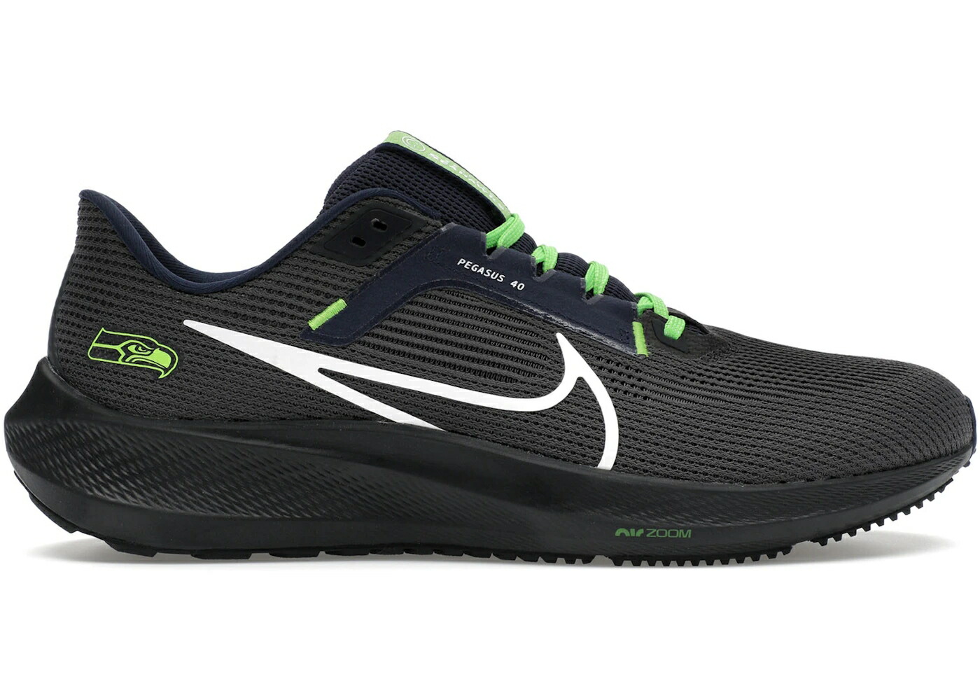 ナイキ ペガサス シアトル シーホークス カレッジ 紺色 ネイビー アクション スニーカー メンズ NIKE PEGASUS 40 SEATTLE SEAHAWKS / ANTHRACITE COLLEGE NAVY ACTION
