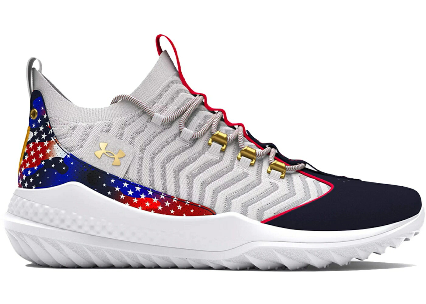 ターフ 白色 ホワイト 紺色 ネイビー アンダーアーマー スニーカー メンズ UNDER ARMOUR UNDER ARMOUR HARPER 9 TURF USA / WHITE MIDNIGHT NAVY METALLIC