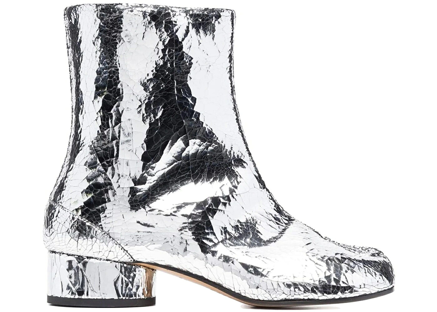 メゾンマルジェラ ブーツ 銀色 シルバー WOMEN'S スニーカー レディース MAISON MARGIELA MAISON MARGIELA TABI ANKLE BOOT CRACKED METALLIC SILVER (WOMEN'S) /｜スニケス