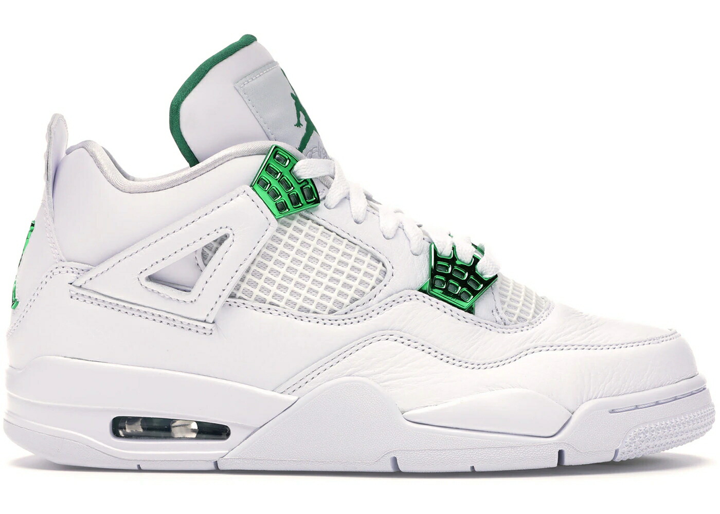 ナイキ ジョーダン 緑 グリーン 白色 ホワイト 銀色 シルバー スニーカー メンズ JORDAN 4 RETRO METALLIC GREEN / WHITE METALLIC SILVER PINE GREEN