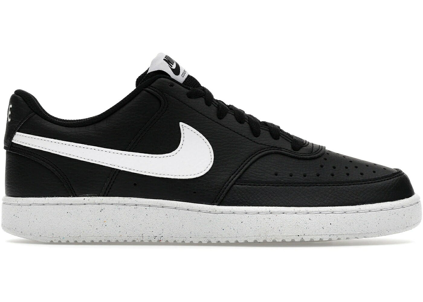 ナイキ 厚地の外套 黒いこと 黒いこと 白いこと 白いこと スニーカー メンズ NIKE COURT VISION LOW NEXT NATURE BLACK WHITE / BLACK BLACK WHITE