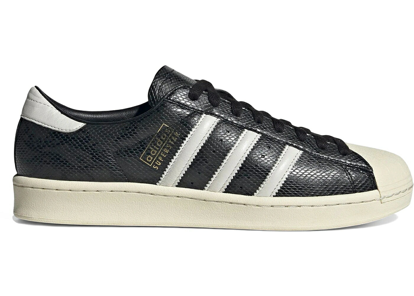 アディダス スーパースター ビンテージ ヴィンテージ 黒色 ブラック 白色 ホワイト コア クリーム スニーカー メンズ ADIDAS SUPERSTAR VINTAGE BLACK WHITE SNAKESKIN MADE IN GERMANY / CORE BLACK CORE WHITE CREAM