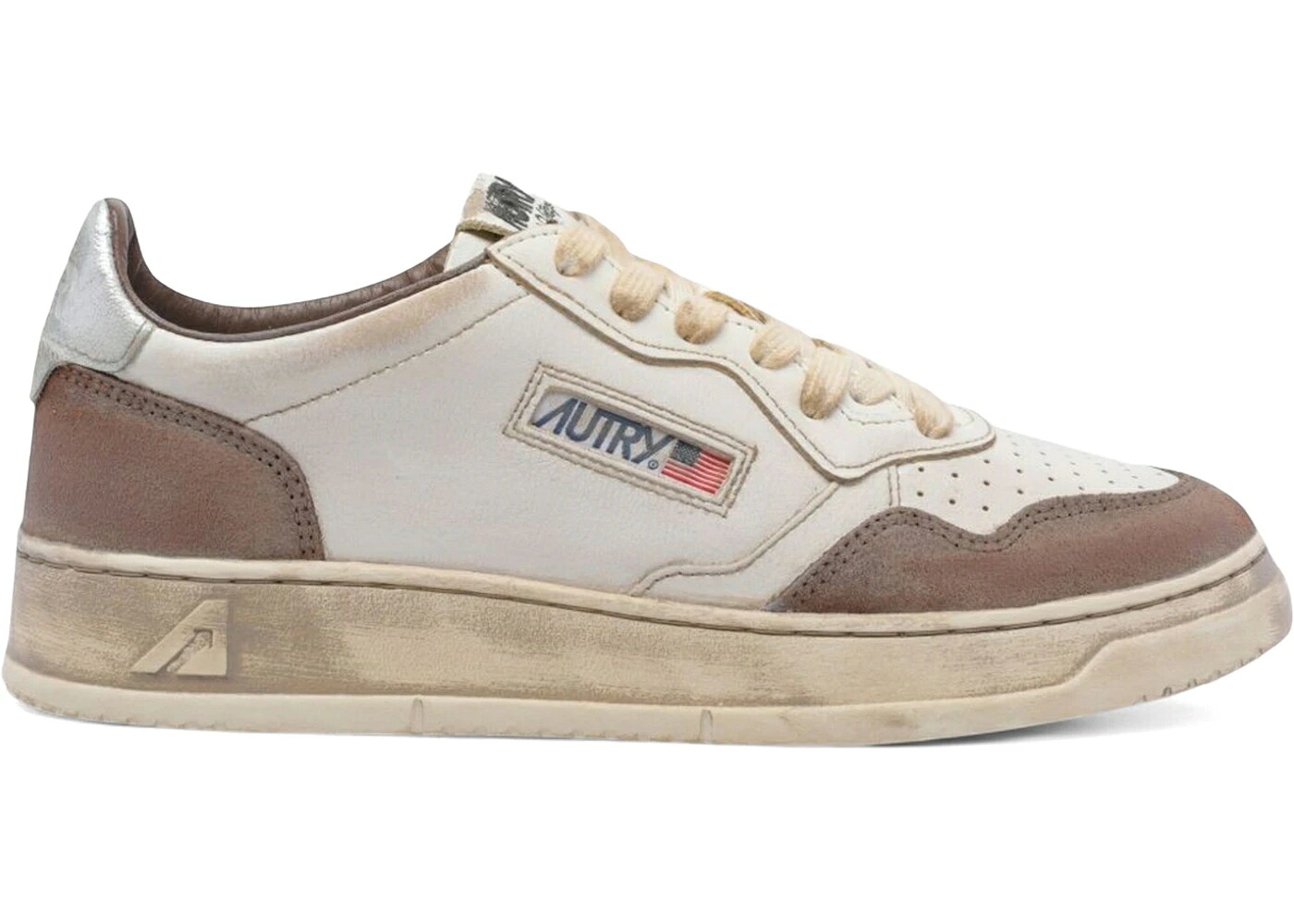 ビンテージ ヴィンテージ 白いこと 白いこと スニーカー メンズ AUTRY MEDALIST LOW SUPER VINTAGE WHITE BURNED / WHITE BURNED