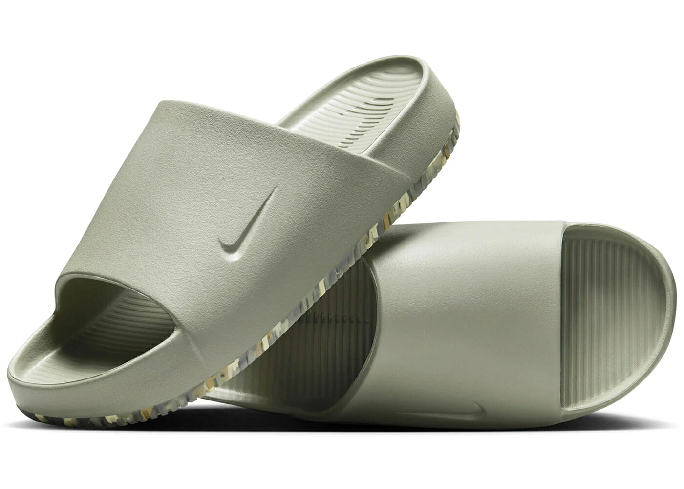 ナイキ サンダル 正規陸軍 カーキ 単科大学 薄墨色 薄墨色 スニーカー メンズ NIKE CALM SLIDE LIGHT ARMY KHAKI COLLEGE GREY / LIGHT ARMY LIGHT KHAKI COLLEGE