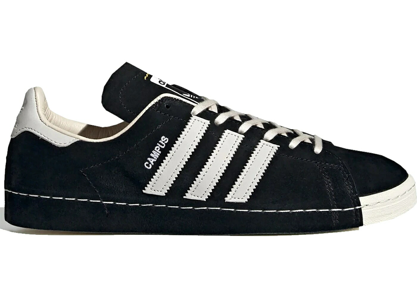 アディダス キャンパス コア 黒色 ブラック 白色 ホワイト 青色 ブルー スニーカー メンズ ADIDAS CAMPUS 80 RECOUTURE CORE BLACK / CORE BLACK CHALK WHITE DARK BLUE