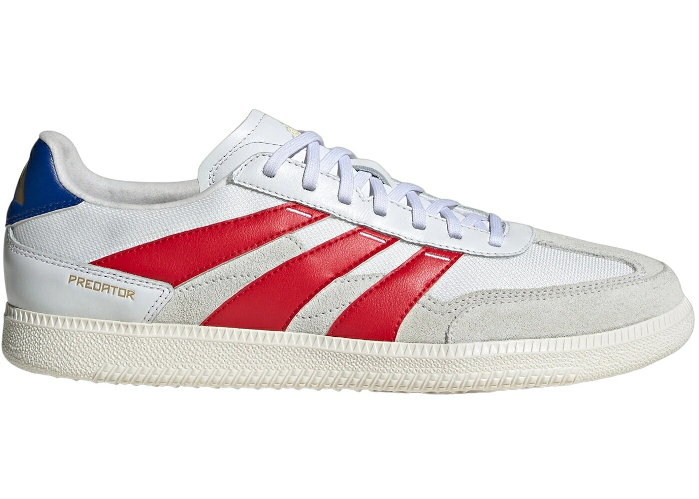 アディダス プレデター フリースタイル 白色 ホワイト 青色 ブルー スニーカー メンズ ADIDAS PREDATOR 24 LEAGUE LOW FREESTYLE CLOUD WHITE BETTER SCARLET ROYAL BLUE / CLOUD WHITE BETTER SCARLET ROYAL