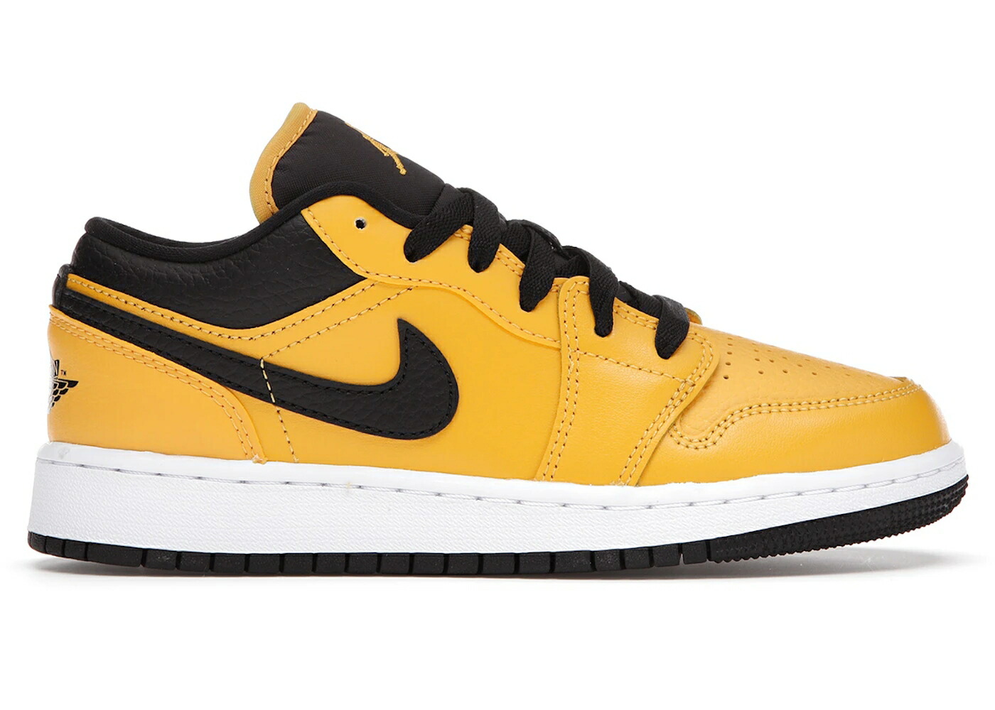 ナイキ ジョーダン ゴールド 黒色 ブラック 白色 ホワイト ジュニア キッズ JORDAN 1 LOW UNIVERSITY GOLD BLACK (GS) / UNIVERSITY GOLD BLACK WHITE ベビー マタニティ スニーカー