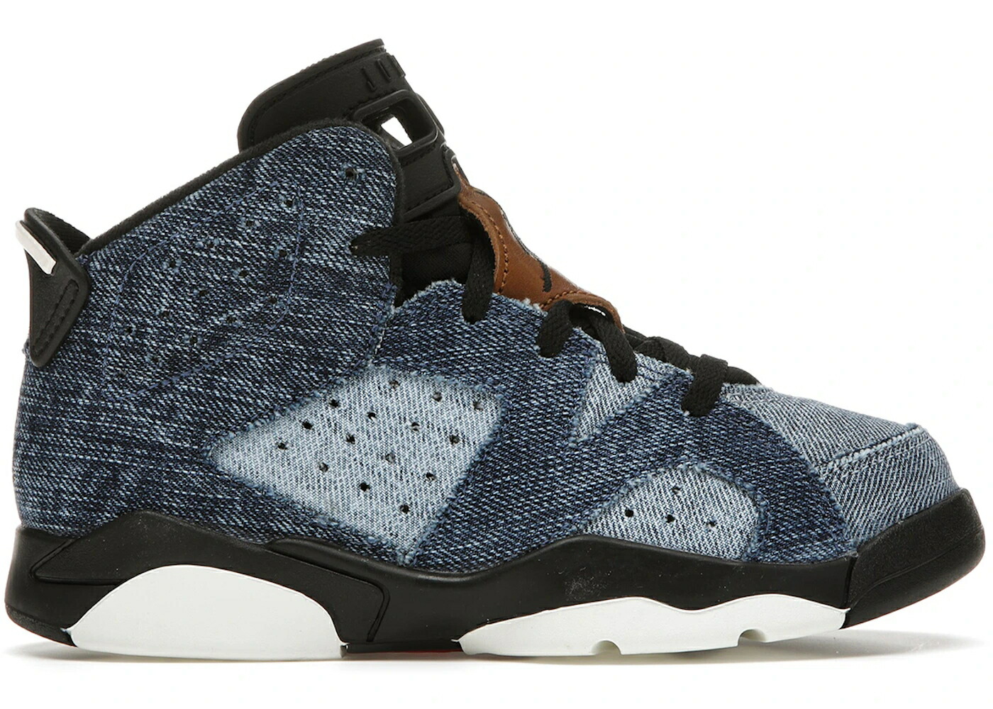 ナイキ ジョーダン ジーンズ 赤 赤いこと お坊っちゃん キッズ JORDAN 6 RETRO WASHED DENIM (なおなお書き) / WASHED DENIM SAIL VARSITY RED もの言う花 マタニティ スニーカー