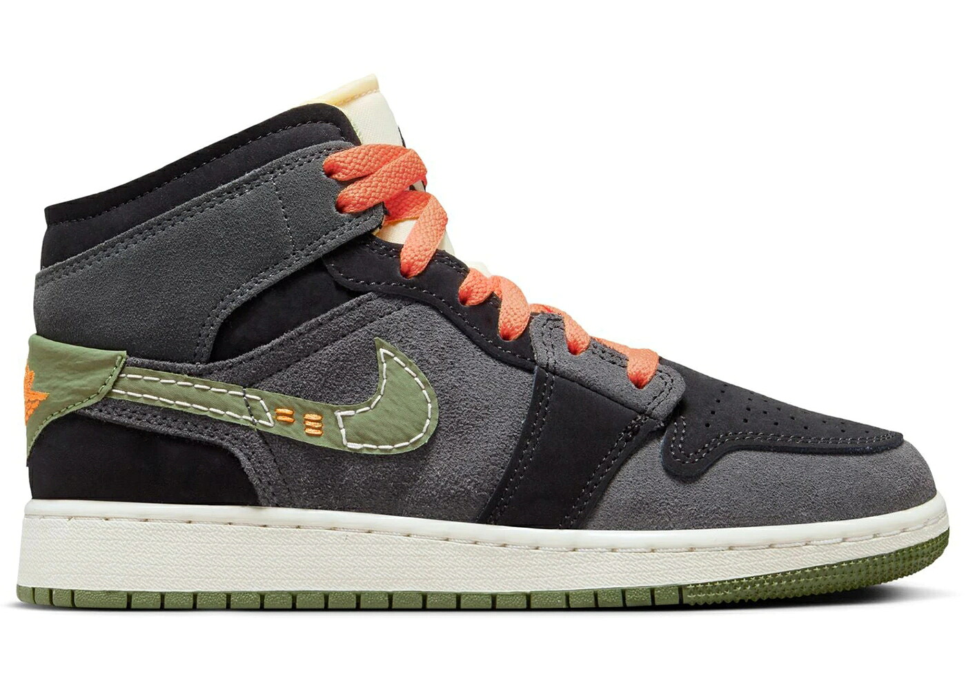 ナイキ ジョーダン ミッド オリーブ スカイ ジュニア キッズ JORDAN 1 MID SE CRAFT ANTHRACITE LIGHT OLIVE (GS) / ANTHRACITE SKY J LIGHT OLIVE ベビー マタニティ スニーカー 27,040円