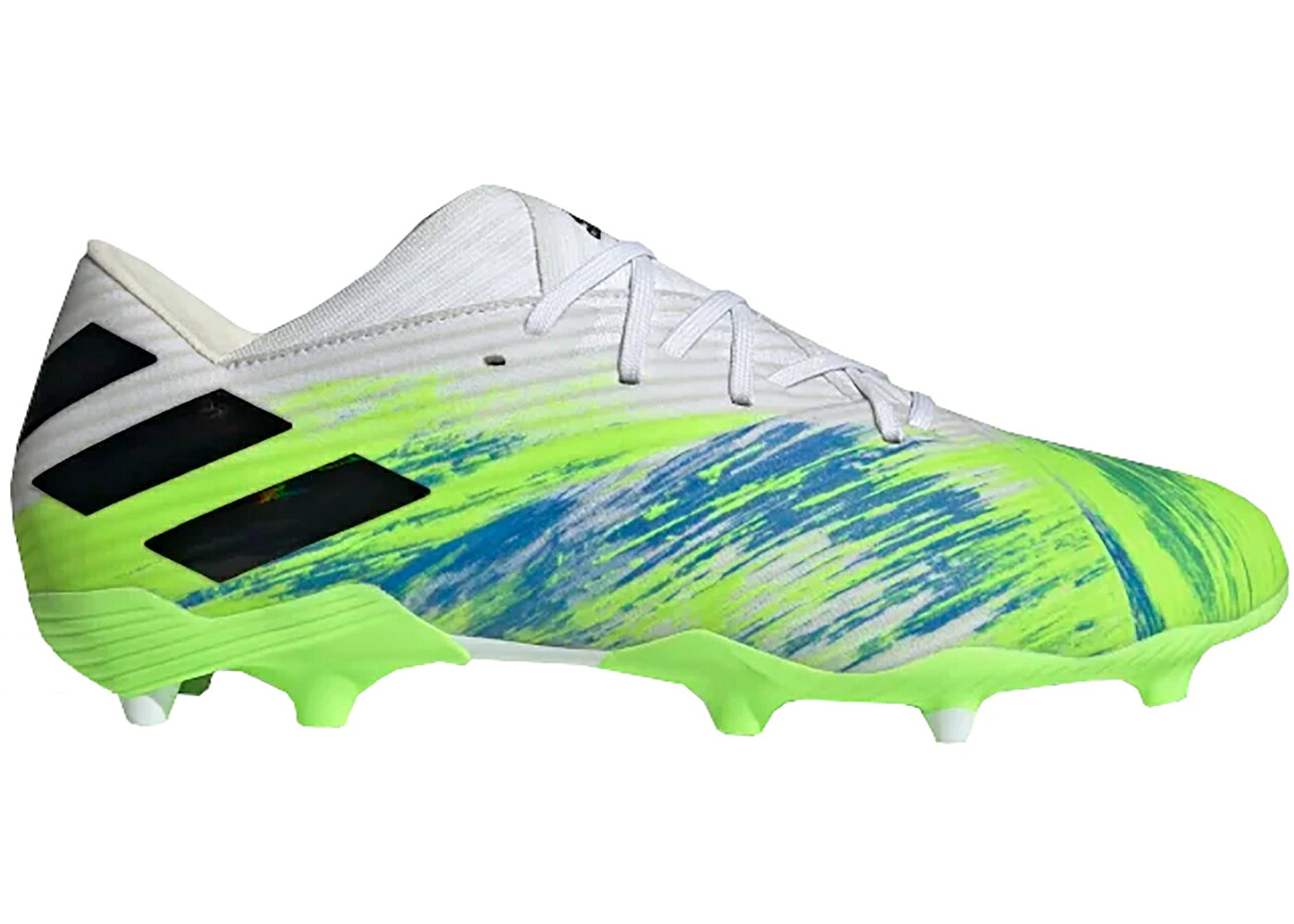 アディダス ネメシス 白色 ホワイト 黒色 ブラック 緑 グリーン コア 19.2 スニーカー メンズ ADIDAS NEMEZIZ FG WHITE BLACK SIGNAL GREEN / CLOUD WHITE CORE BLACK SIGNAL
