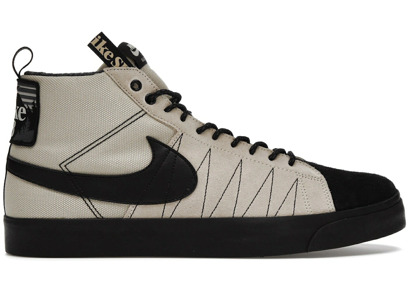 ナイキ エスビー ズーム ブレイザー ミッド 黒色 ブラック スニーカー メンズ NIKE SB ZOOM BLAZER MID PRM ACCLIMATE RATTAN BLACK / RATTAN BLACK RATTAN SAFETY