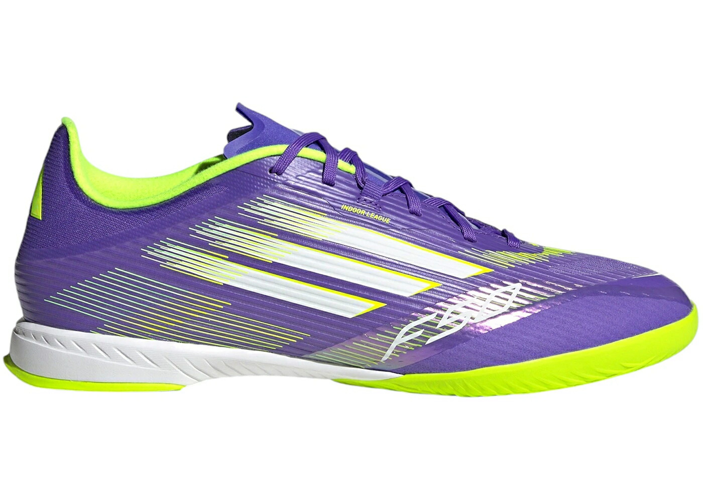 アディダス 紫 パープル ラッシュ 白色 ホワイト スニーカー メンズ ADIDAS F50 LEAGUE INDOOR PURPLE RUSH CLOUD WHITE LUCID LEMON / PURPLE RUSH CLOUD WHITE LUCID