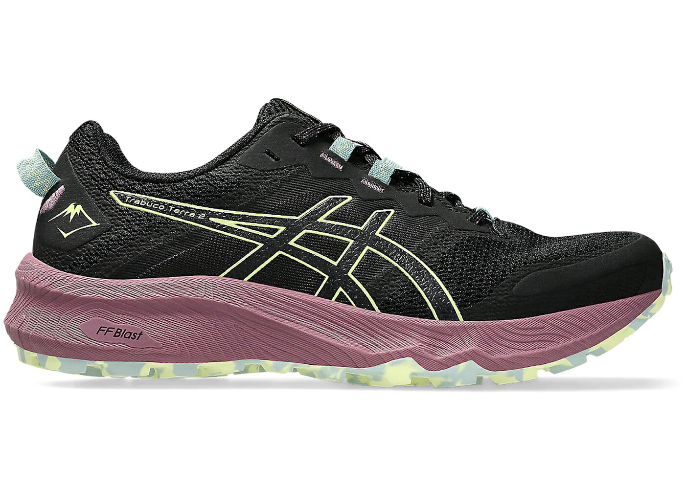 アシックス 黒色 ブラック 黄色 イエロー WOMEN'S スニーカー レディース ASICS TRABUCO TERRA 2 BLACK HUDDLE YELLOW (WOMEN'S) / BLACK HUDDLE YELLOW