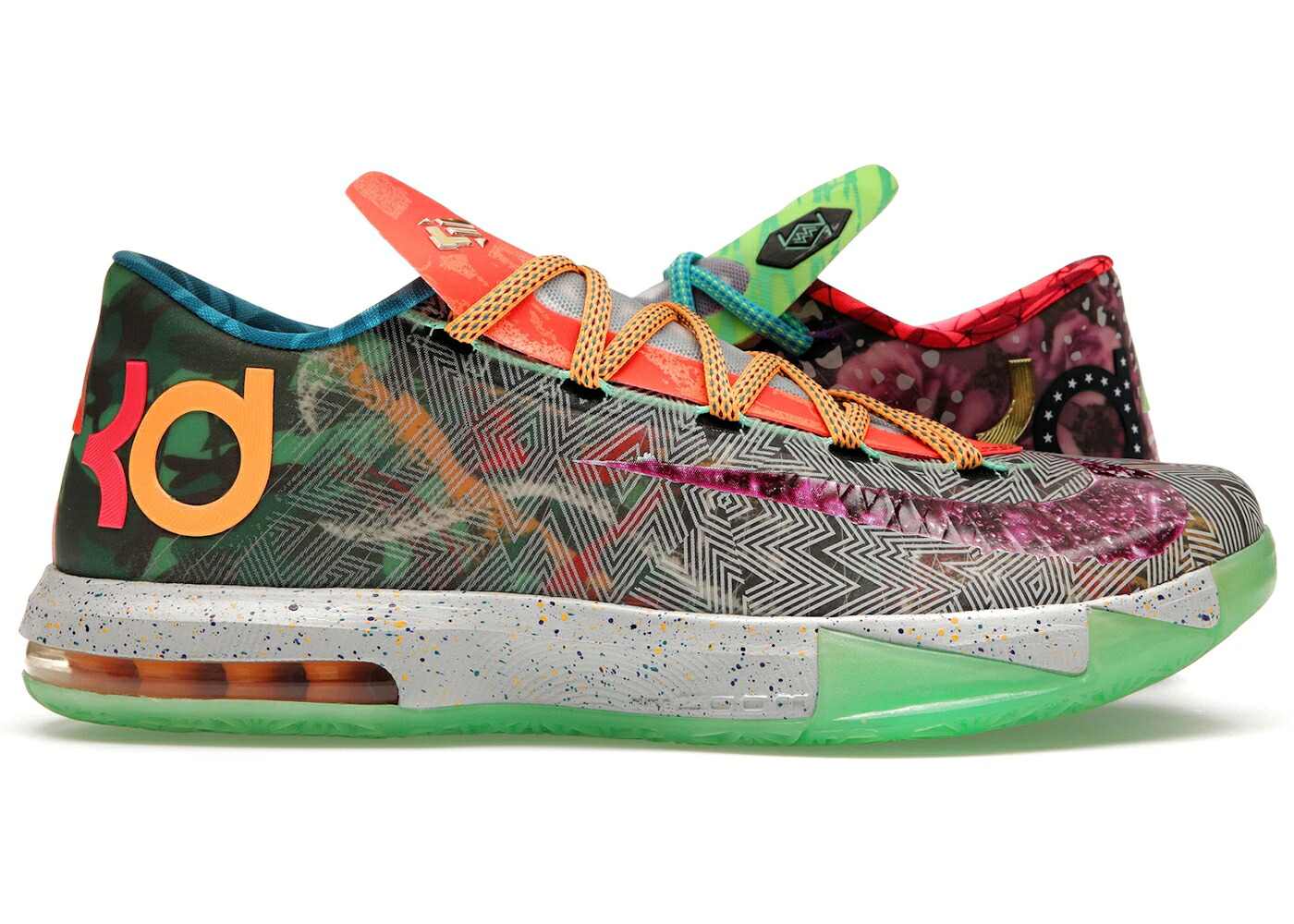 ナイキ フープ 紫 パープル 橙 オレンジ色 シャーク スニーカー メンズ NIKE KD 6 WHAT THE / HOOP PURPLE URGENT ORANGE SHARK