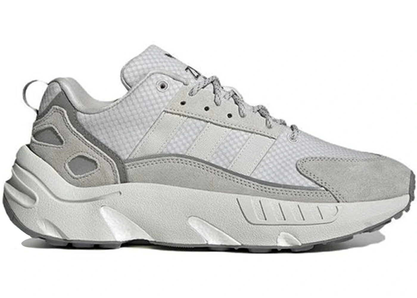アディダス ブースト 灰色 グレー 青色 ブルー スニーカー メンズ ADIDAS ZX 22 BOOST GREY LIGHT BLUE GUM / GREY TWO GREY ONE GREY THREE