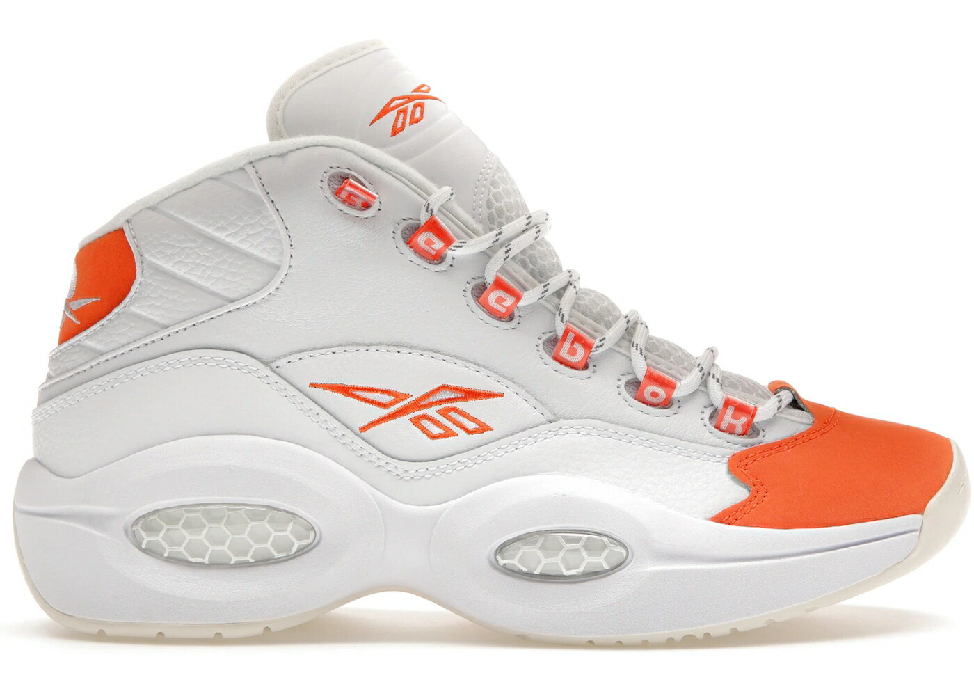 リーボック クエスチョン ミッド 橙 オレンジ 白色 ホワイト クエスチョンミッド スニーカー メンズ REEBOK QUESTION MID ORANGE TOE / WHITE ORANGE