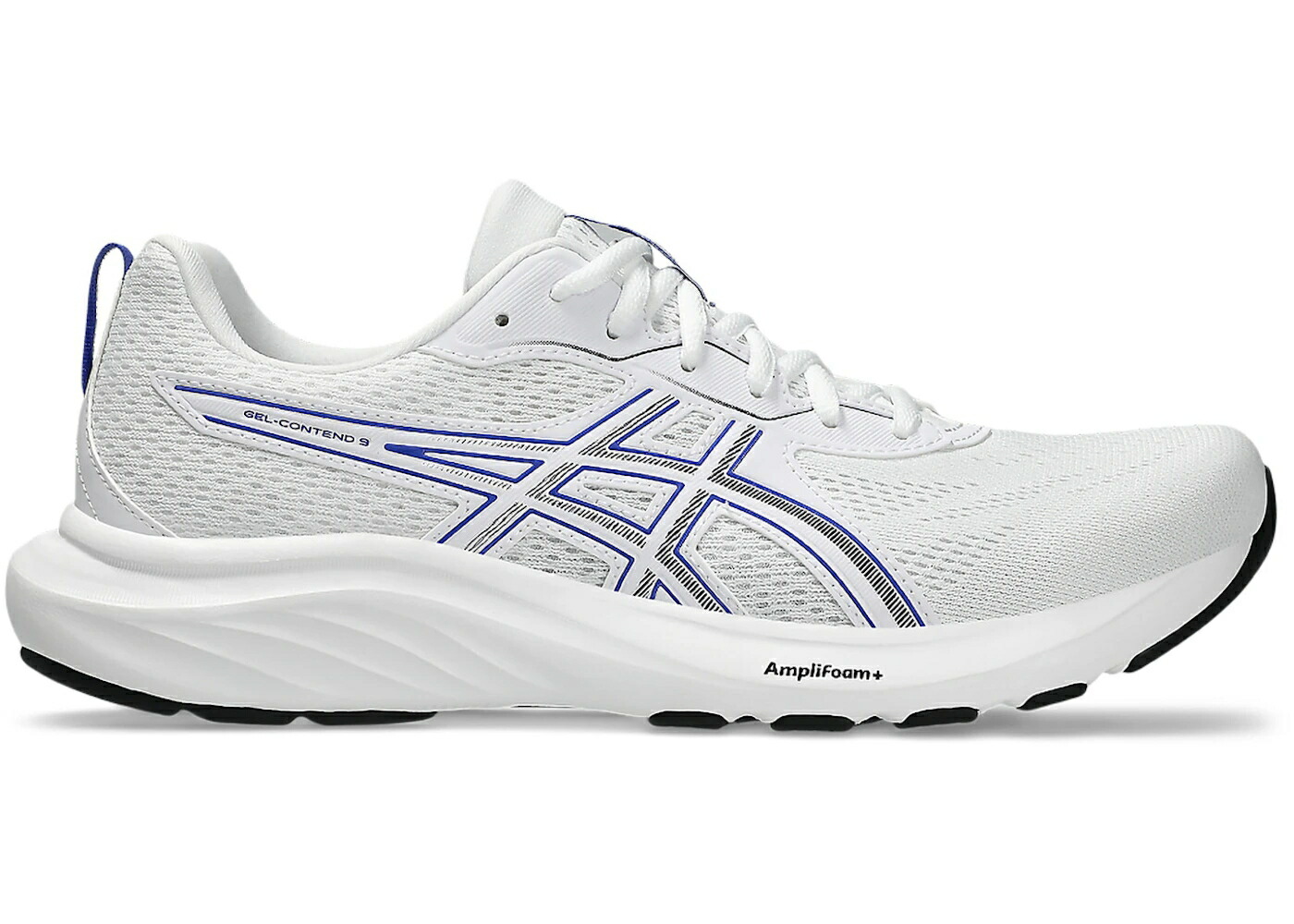 アシックス 白色 ホワイト スニーカー メンズ ASICS GEL-CONTEND 9 WHITE DARK COBALT / WHITE DARK COBALT