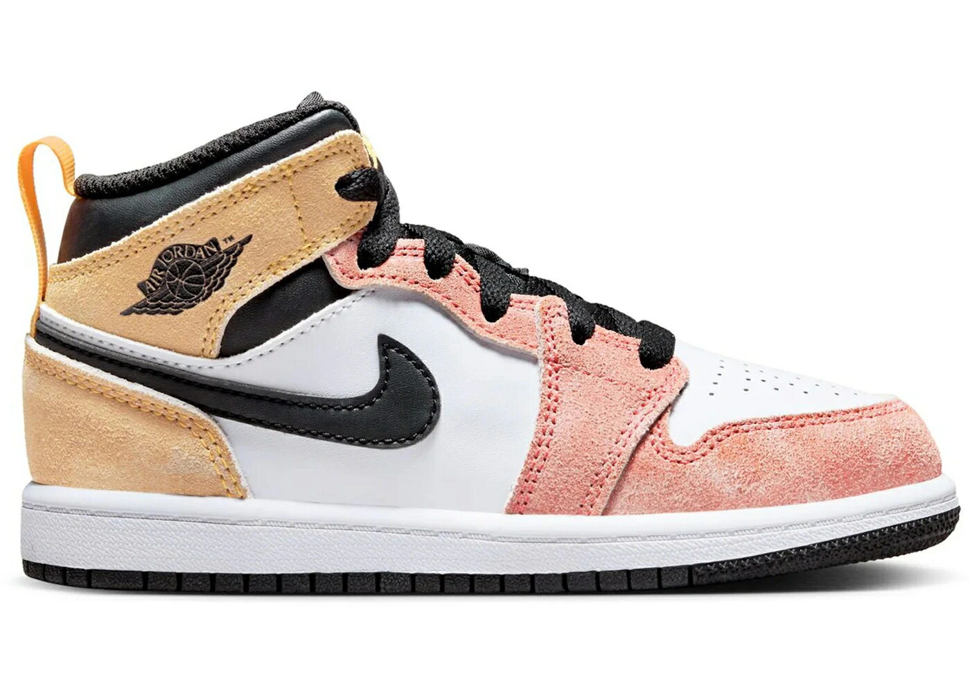 ナイキ ジョーダン ミッド フライト クラブ マジック 白色 ホワイト 黒色 ブラック ジュニア キッズ JORDAN 1 MID SE FLIGHT CLUB (PS) / MAGIC EMBER WHITE BLACK SUNDIAL ベビー マタニティ スニーカー