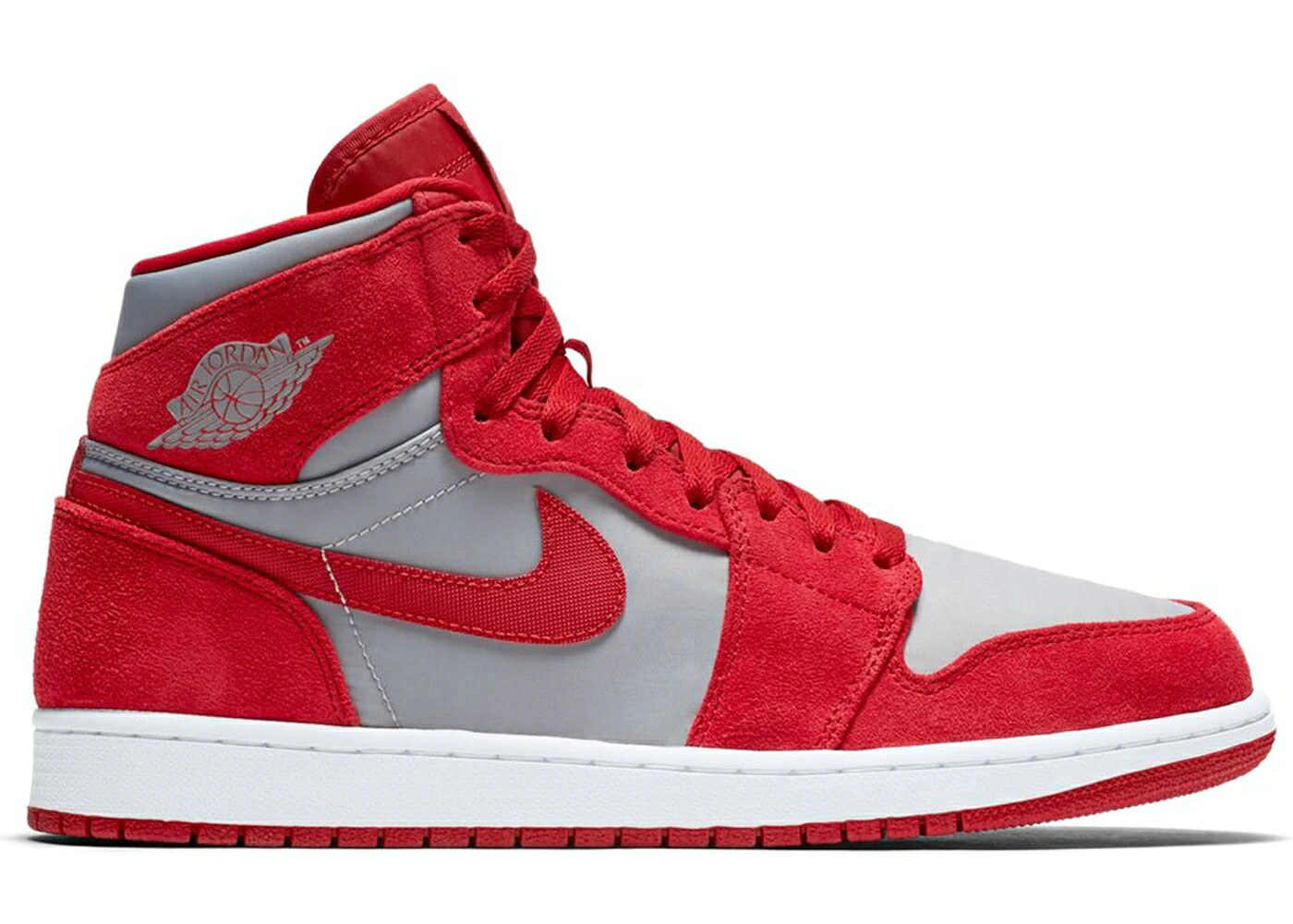 ナイキ ジョーダン ハイ 赤 レッド 灰色 グレー 白色 ホワイト スニーカー メンズ JORDAN 1 RETRO HIGH GYM RED WOLF GREY / GYM RED WOLF GREY SUMMIT WHITE