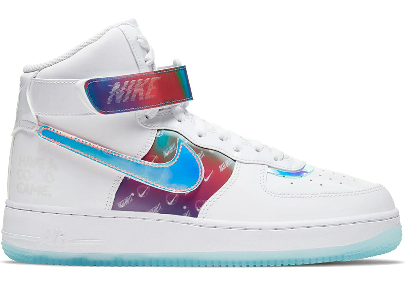 ナイキ ご機嫌 競り合い 白いこと 白いこと 空軍 スニーカー レディース NIKE AIR FORCE 1 HIGH GOOD GAME WHITE / WHITE MULTI COLOR WHITE